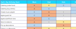 RACI matrix template pic